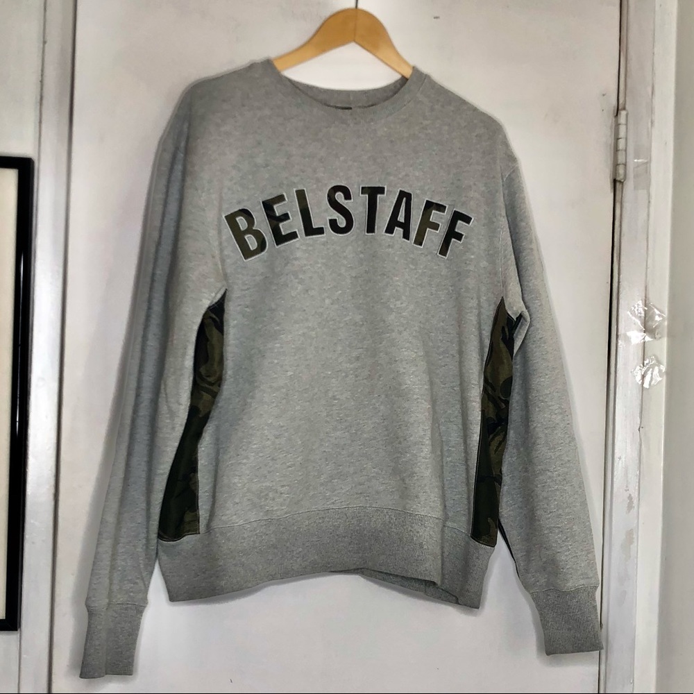 BELSTAFF x SOPHNET • collab Camouflage Sweatshirt in Gray